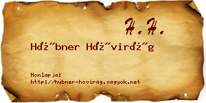 Hübner Hóvirág névjegykártya
